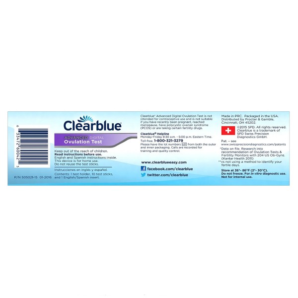 Clearblue Advanced Digital Ovulation Test, 10 Ovulation Tests6