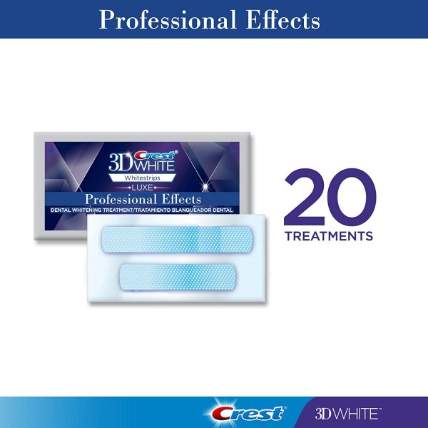 Crest 3D White Professional Effects Whitestrips Teeth Whitening Strips Kit, (20 Treatment/40 Strips)4