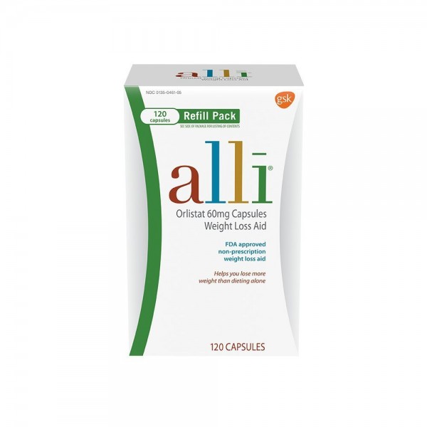 alliÂ® Weight Loss Slimming Aid Orlistat 60mg Capsules120ct Refill Pack1