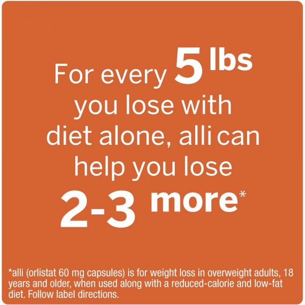 alliÂ® Weight Loss Slimming Aid Orlistat 60mg Capsules120ct Refill Pack4