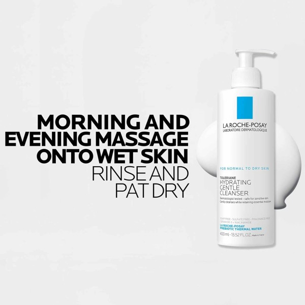 La Roche-Posay Toleriane Hydrating Gentle Facial Cleanser, with Niacinamide, 400ml2